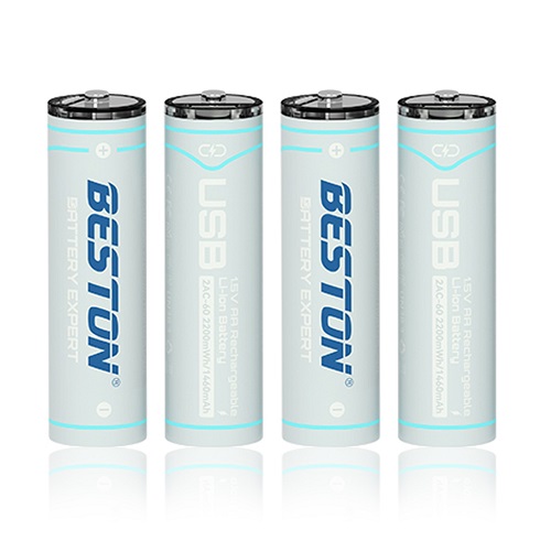 Rechargeable AA batteries ar USB C, 1460mAh, Li-Ion, 4 pcs