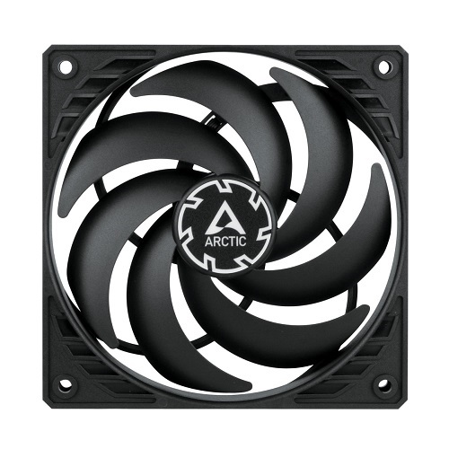 ARCTIC P12 SLIM ar PWM PST Pressure-Optimised Fan, 4-pin, 120mm, Melns