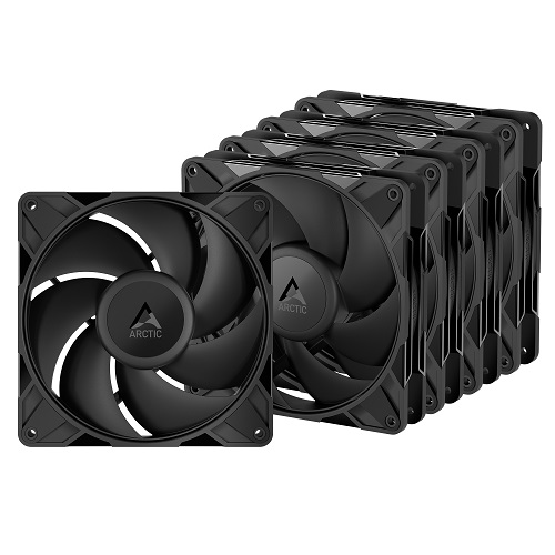 ARCTIC P14 PRO PWM PST High-Performance Fans x5, 4-pin, 140mm, melns