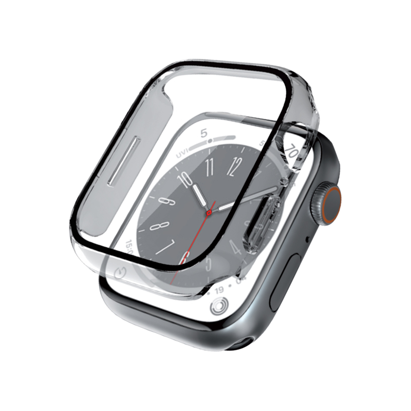 Crong Hybrid Watch maciņš - maciņš with Glass Apple Watch 41mm (Clear)