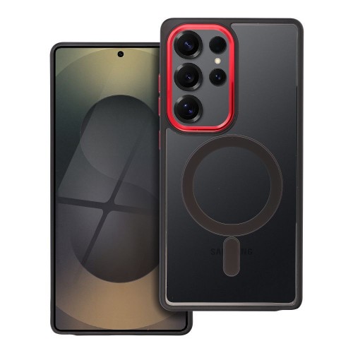 Telefona maciņš "Color Edge Mag Cover" Samsung S938 S25 Ultra melns / sarkans