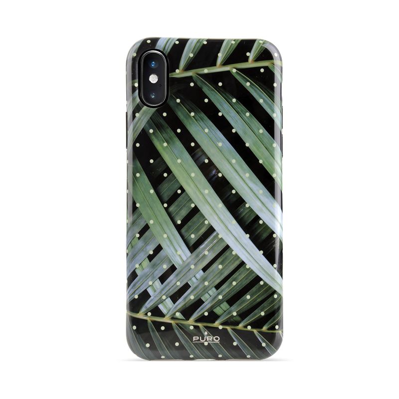 PURO Glam Tropical Leaves - maciņš iPhone Xs / X (Brilliant Leaves)