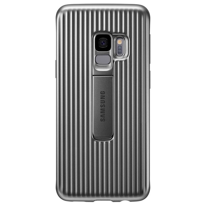 Samsung aizsargājošs Standing Cover - maciņš Samsung Galaxy S9 with kickstand (sudrabs)