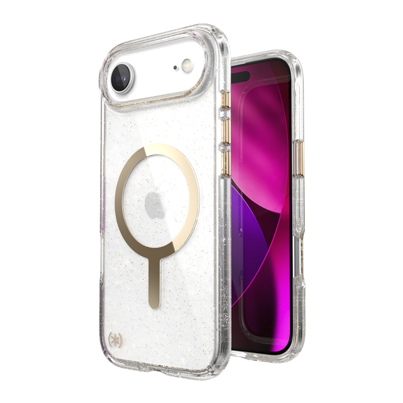 Speck Presidio Lux MagSafe - iPhone Air maciņš (Glitter / zeltains Metallic)