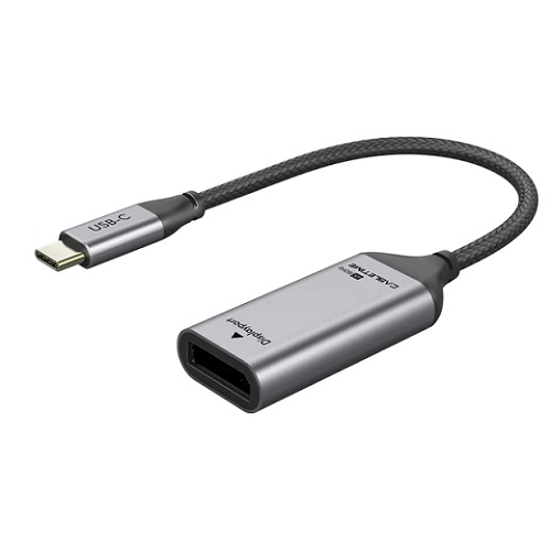 Adapteris USB-C (M) to DisplayPort (F), 4K/60Hz, ar zeltains-plated connectors
