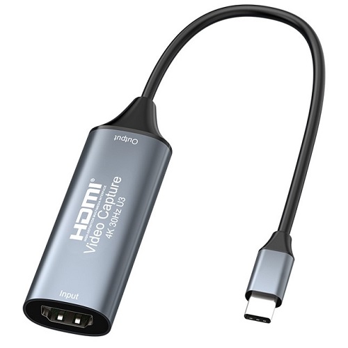 Video uztvērējs HDMI 4K/30Hz uz USB3.0 Type-C