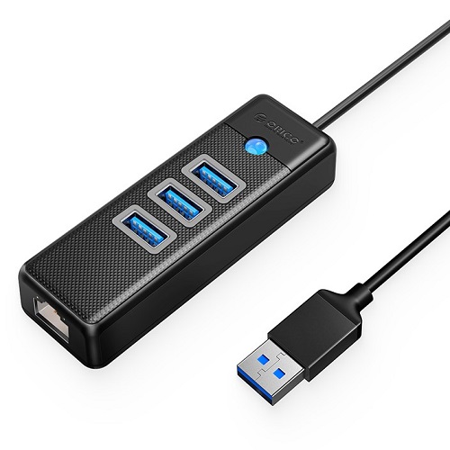 ORICO PW3UR-U3 3-Port USB Sadalītājs ar RJ45 Port