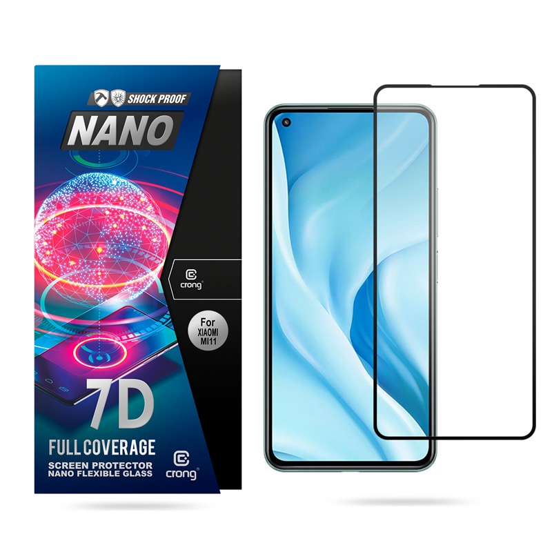 Crong 7D Nano elastīgs Glass – Shatterproof 9H hybrid glass the entire Xiaomi Mi 11 Lite 5G screen