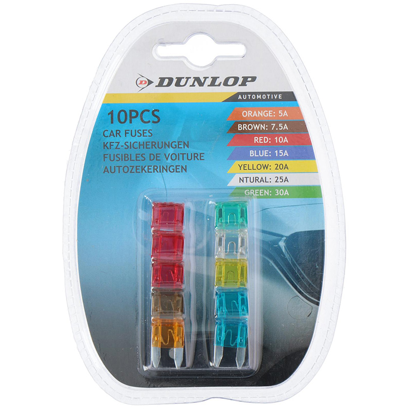 Dunlop automašīnas drošinātāji, 10 gab.