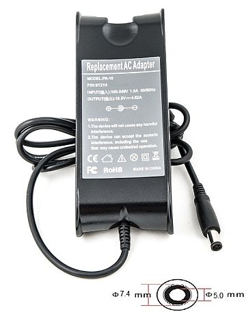 Laptop Power Adapter DELL 220V, 90W: 19.5V,4.62A