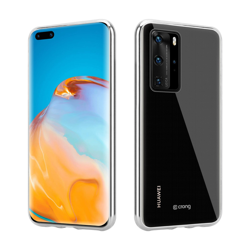 Crong Crystal Slim Cover - Huawei P40 maciņš (caurspīdīgs)