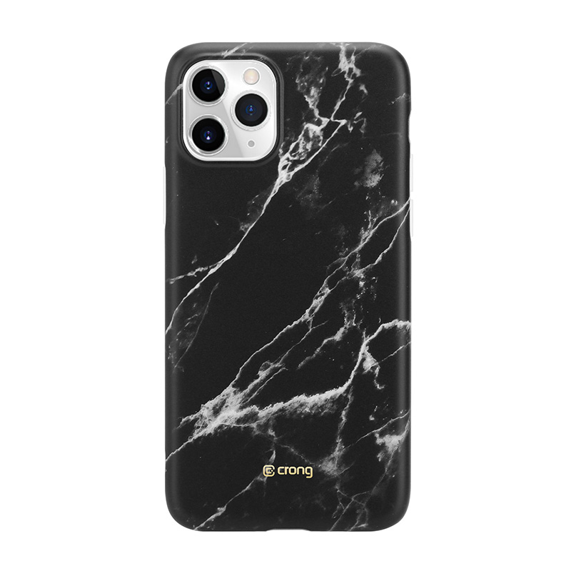 Crong Marble maciņš – iPhone 11 Pro maciņš (melns)