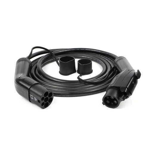 EV Charging Kabelis Type 1 (Female) - Type 2 (Male), 32A, 7.2kW, 1-phase, 5m