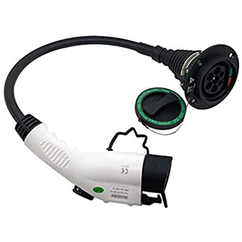 Electric Car Kabelis Adapteris Duosida, Type 1 (Female) - Type 2 (Male)