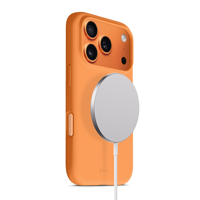 Crong Color Cover Magnetic - MagSafe iPhone 17 Pro maciņš (oranžs)