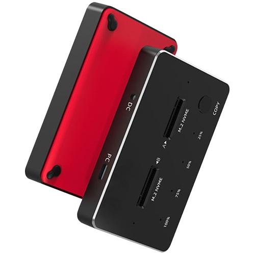 SSD divu ligzdu dokstacija M.2 SATA/NVME, USB-A, USB-C