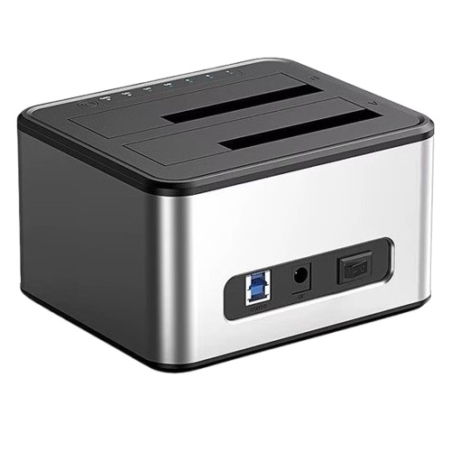 Dual Bay dokstacija, 2,5"/3,5" SSD/HDD, USB-B