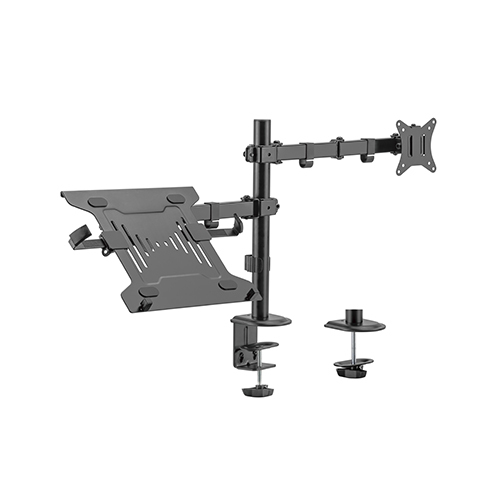 17"-32" Monitor Arm ar 10”-15.6” Laptop Tray
