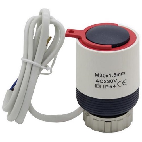 Termiskais aktuators, NC, 230V AC