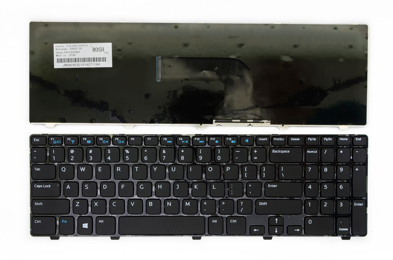 DELL Inspiron 15 tastatūra priekš modeļiem 3521, 3537; 15R: 5537, 5521; Vostro: 2521, V2521