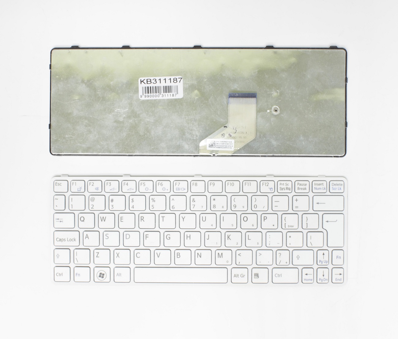 Keyboard SONY Vaio: SVE11, UK balta