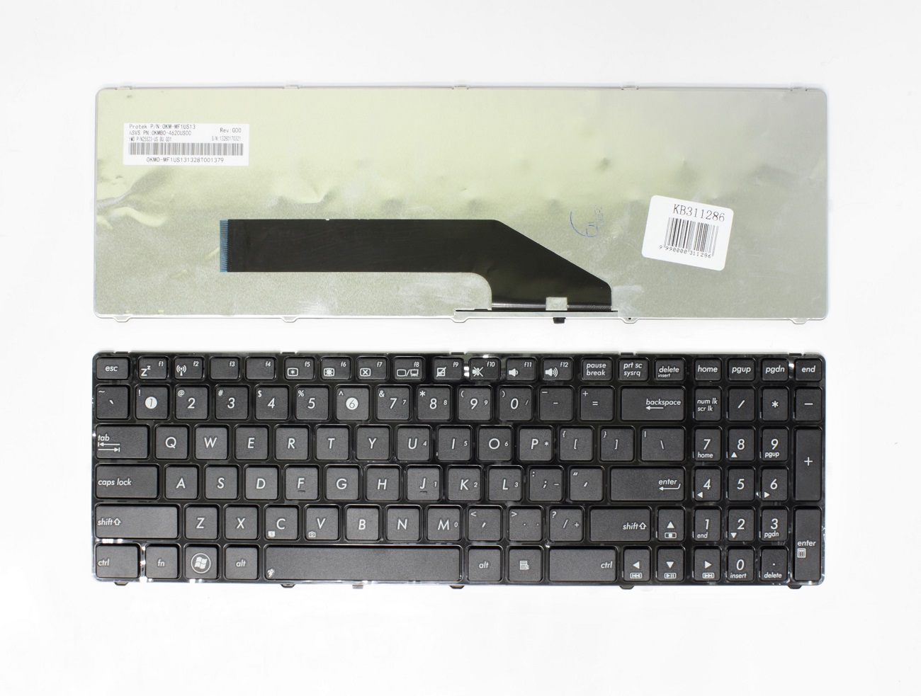 Keyboard ASUS: K50, K50A, K50I, K62, K62F, K62J, K70, K70A, K70I, K72, K72F, K72J