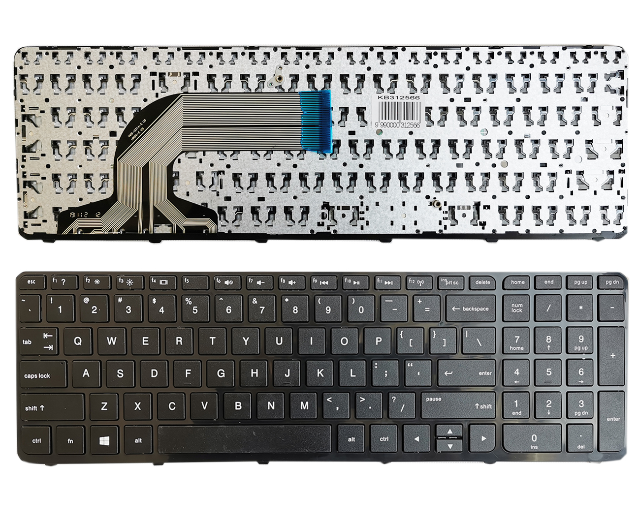 Keyboard HP 250: G2, G3; 255: G2, G3; 256: G2, G3. With frame