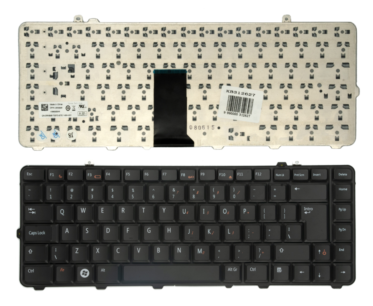 Keyboard DELL: Studio 15 1535, 1536, 1537, 1555, 1557, 1558 (UK)