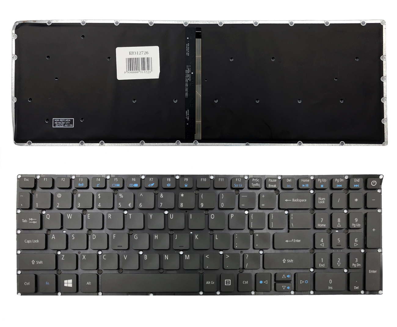 Keyboard Acer: Aspire E5-573, E5-573TG (with backlight)
