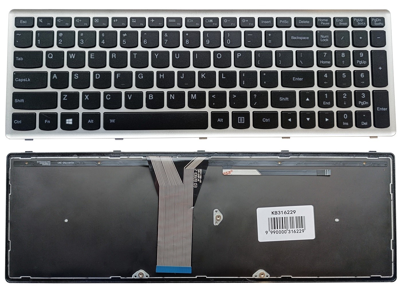 Keyboard LENOVO Z510, with backlight, US