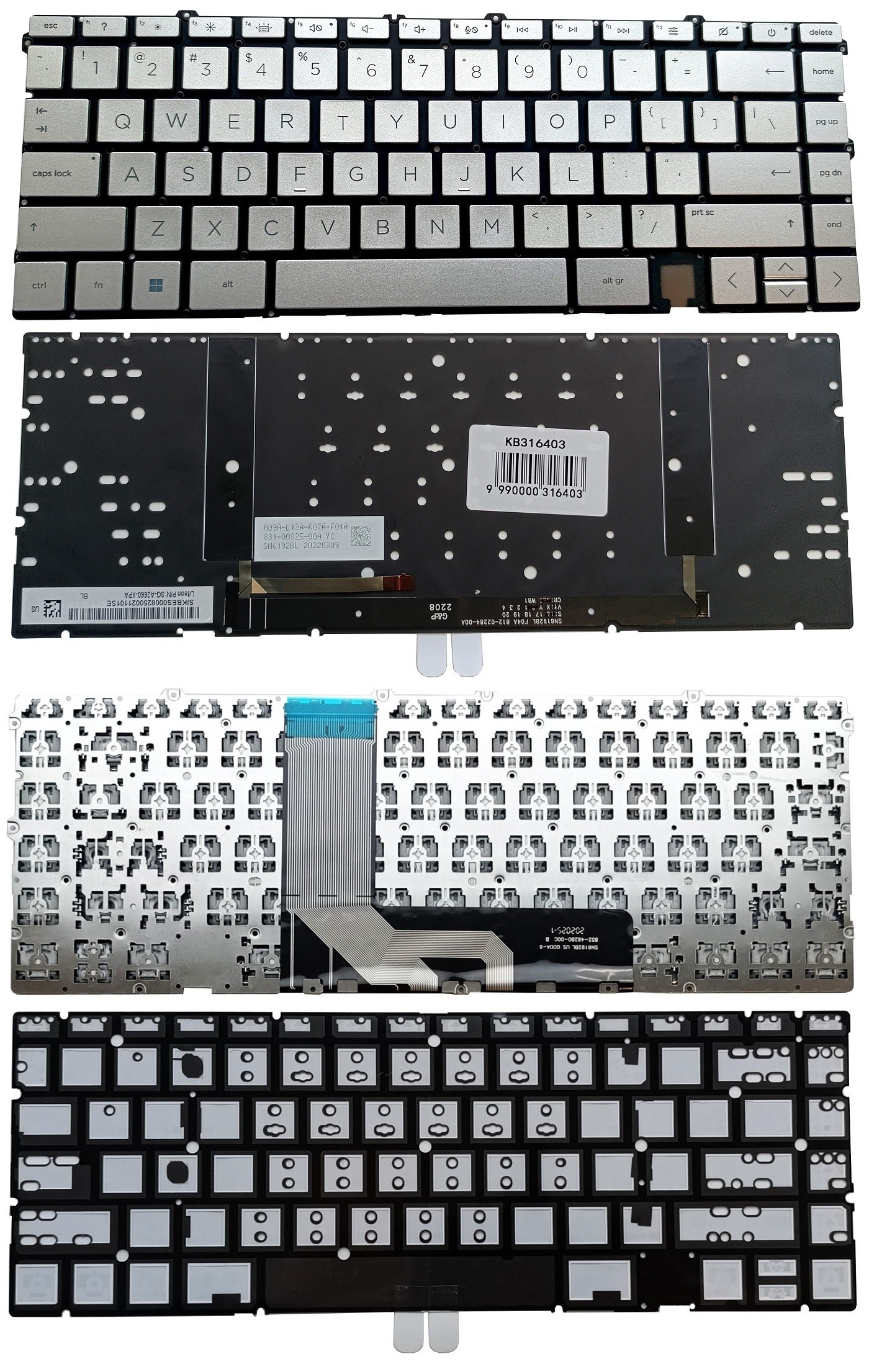 Keyboard HP Envy 15-EP, 15T-EP, with backlight, US