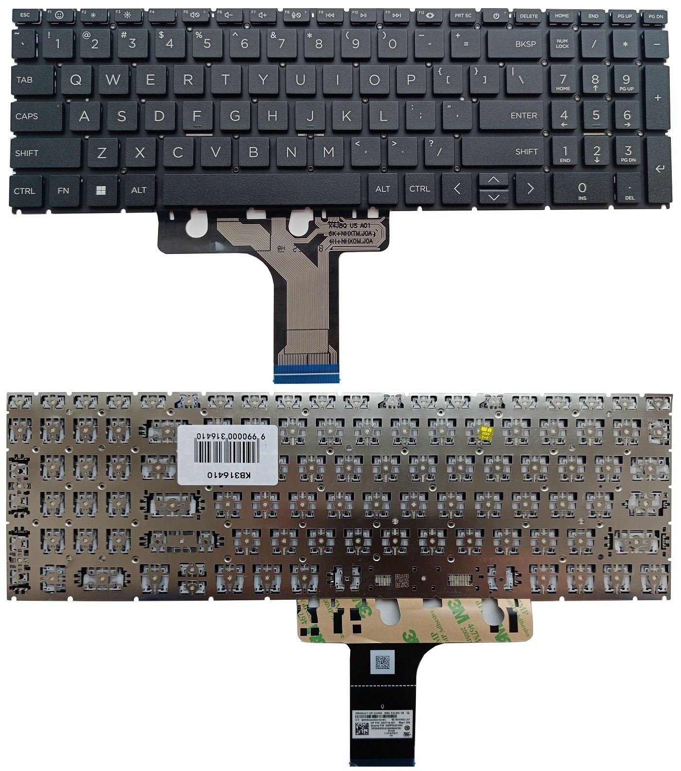 Keyboard HP 15-FC, 15-FD, US