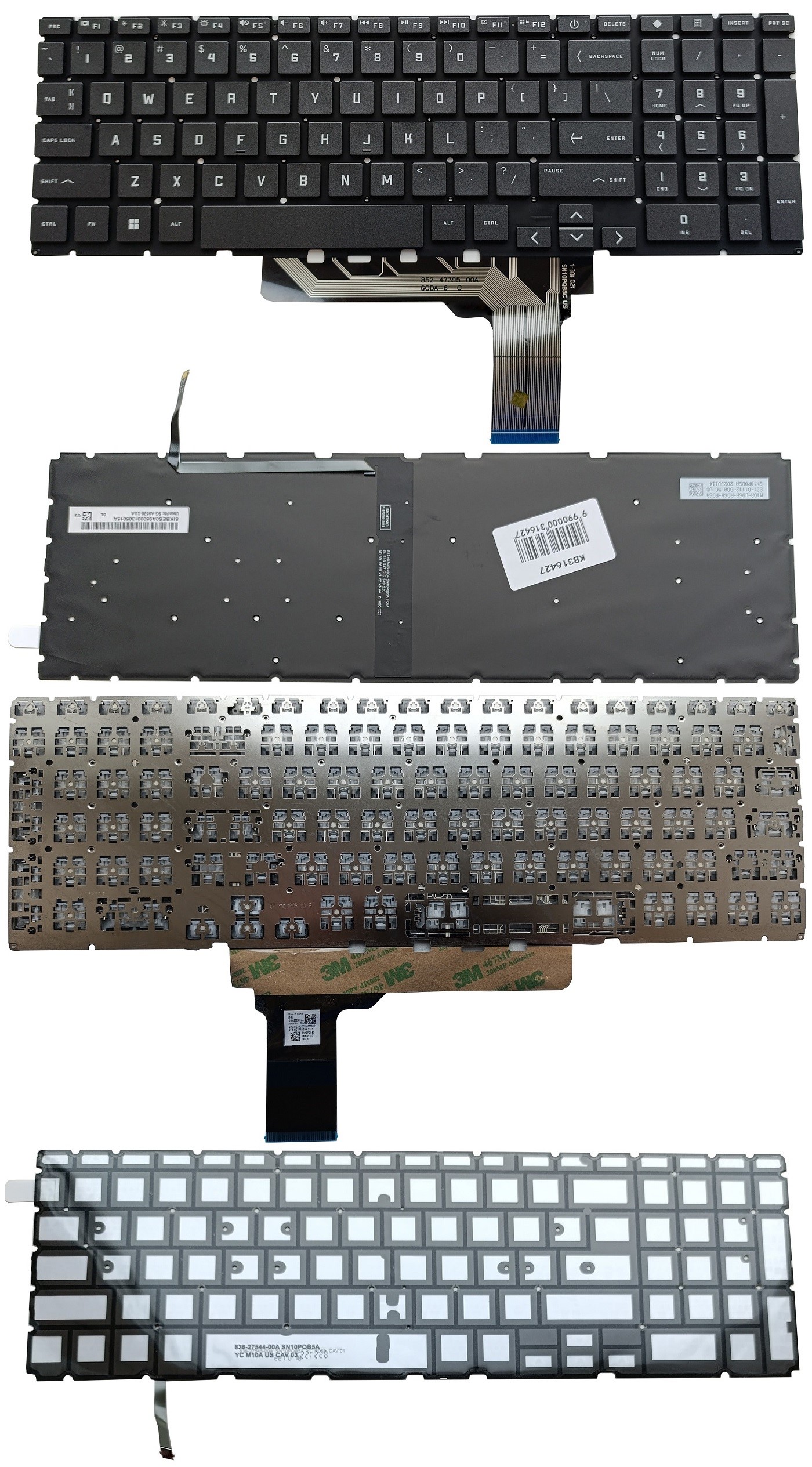 Keyboard HP Victus 16-R, 16-E, 16-D, 16-S, with backlight, US