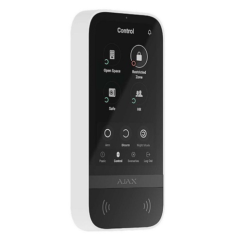 Ajax Bezvadu keypad ar touch screen (Balts)