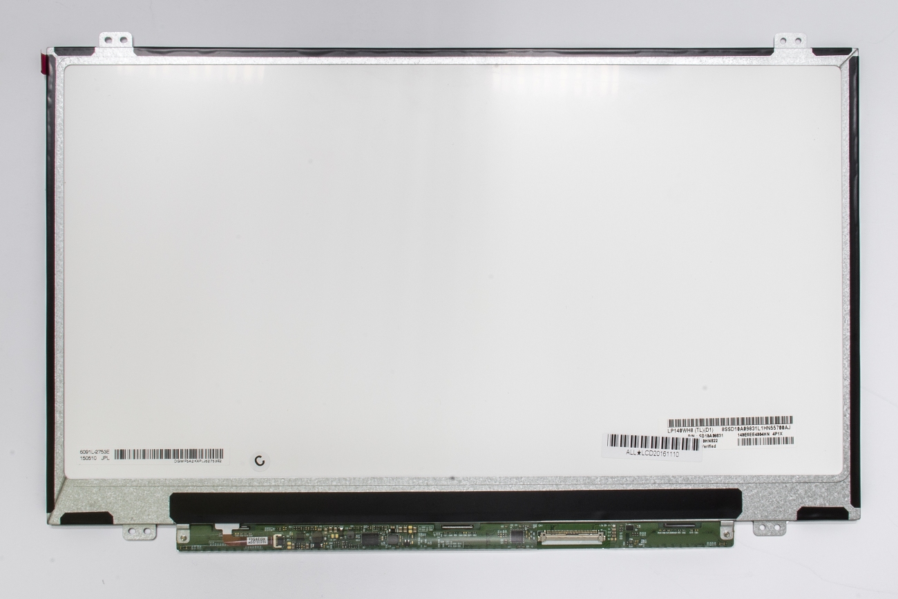LCD sreen 14.0" 1366x768 HD, LED, SLIM, matte, 40pin (right), A+