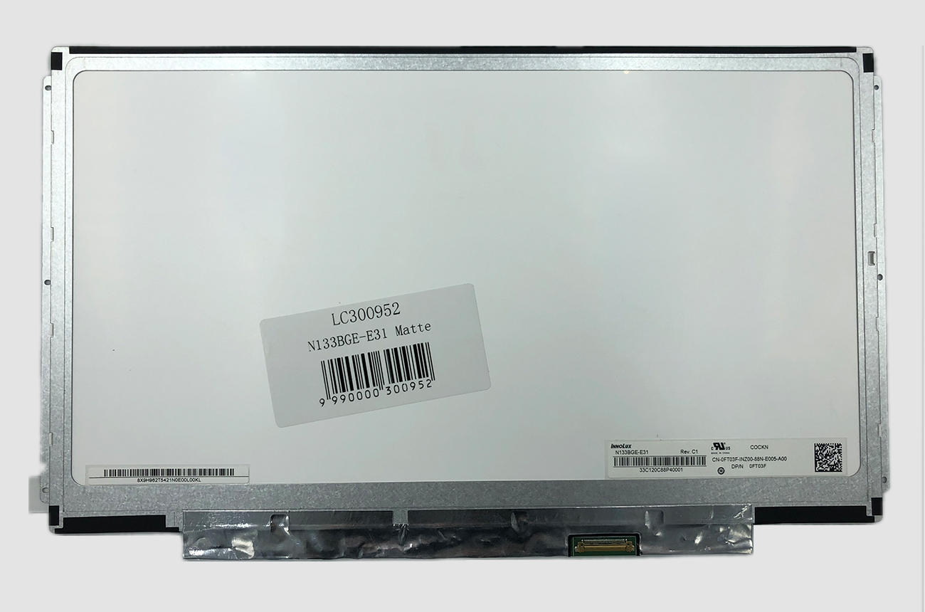 Notebook screen 13.3" 1366x768 HD, LED, SLIM, matte, 30pin (right), A+