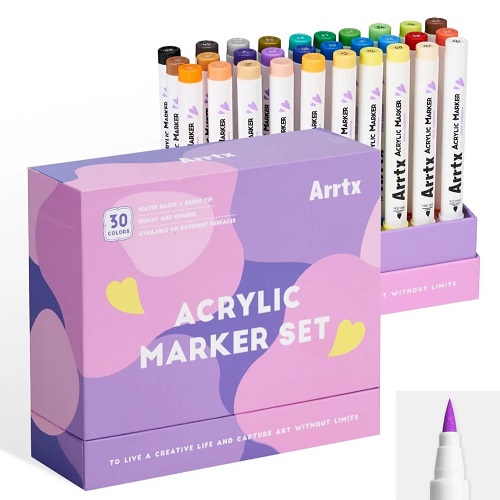 Akrila marķieru pildspalvas ARRTX 30B, 30 krāsas