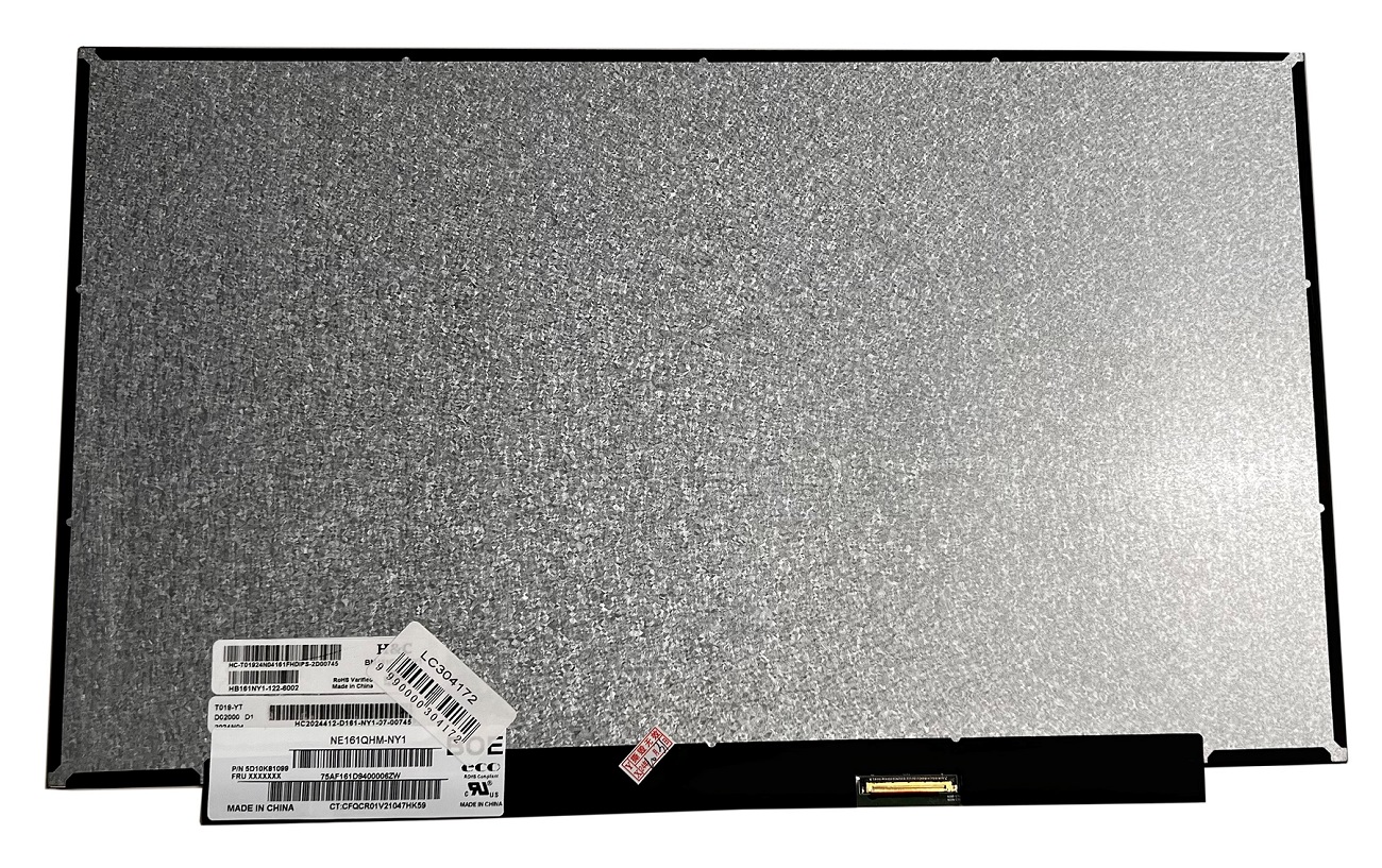 LCD Screen 16.1," 2560x1440 QHD, WLED, SLIM, matte, 40pin (right), A+