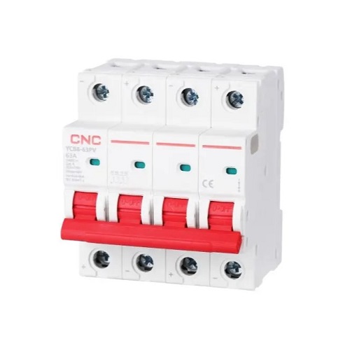 DC miniatūrs ķēdes pārtraucējs, 4P, 63A, Cat.A, 1000VDC, 6kA