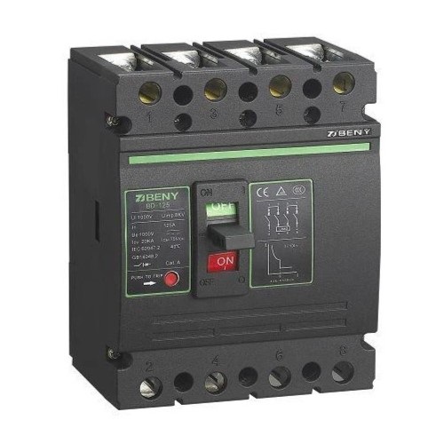 DC strāvas pārtraucējs - 4P, 125A, 1000VDC