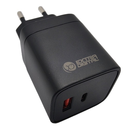 Lādētājs EXTRA DIGITAL GaN USB Type-C, USB Type-A: 45W, PPS