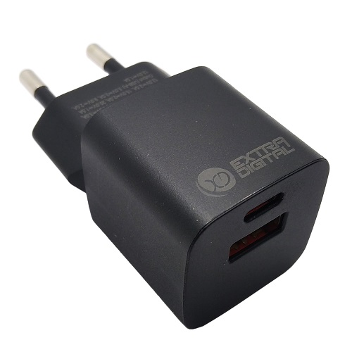 Lādētājs EXTRA DIGITAL GaN USB Type-C, USB Type-A: 30W, PPS