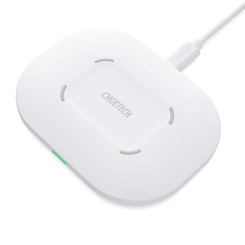 Fast Bezvadu Charging Pad CHOETECH, 15W, balts
