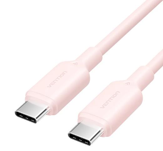 Kabelis USB-C uz USB-C 1m rozā Vention