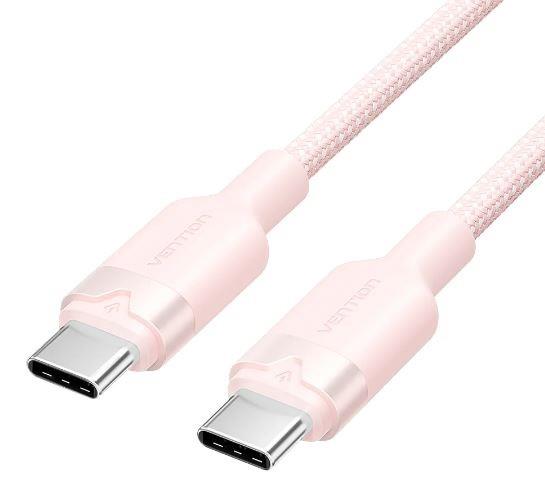 Kabelis USB-C uz USB-C 1m rozā Vention