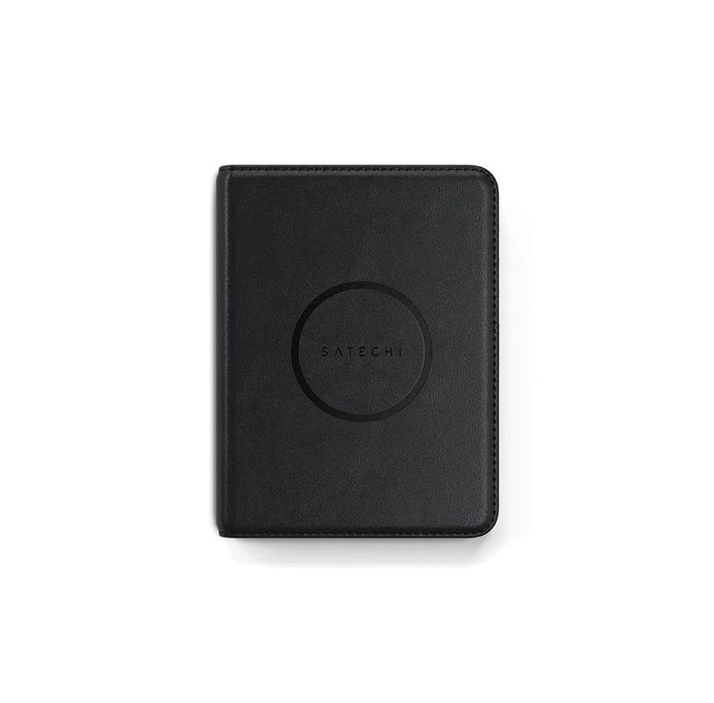 Locator saderīgs ar Apple Find My Satechi FindAll pases vāciņa forma Vegan Leather ST-VPCK melns