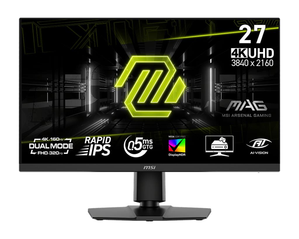 LCD monitors MSI MAG 272URDF E16 27" spēļu 4K IPS 3840x2160 160Hz 0.5ms melns