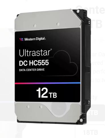 Cietais disks WESTERN DIGITAL ULTRASTAR DC HC555 12TB 512MB 7200rpm 3,5"