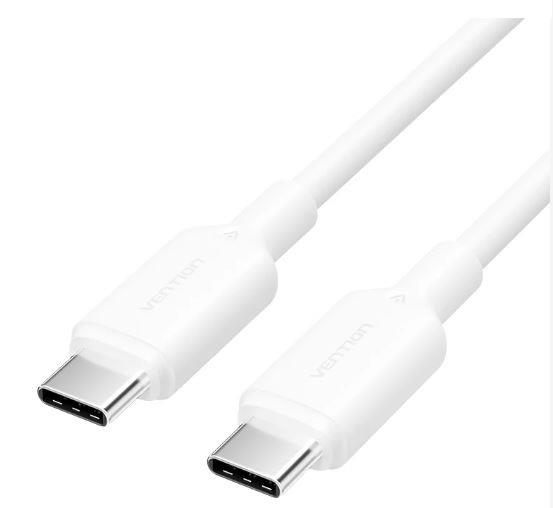 Kabelis USB-C uz USB-C 2m balts Vention