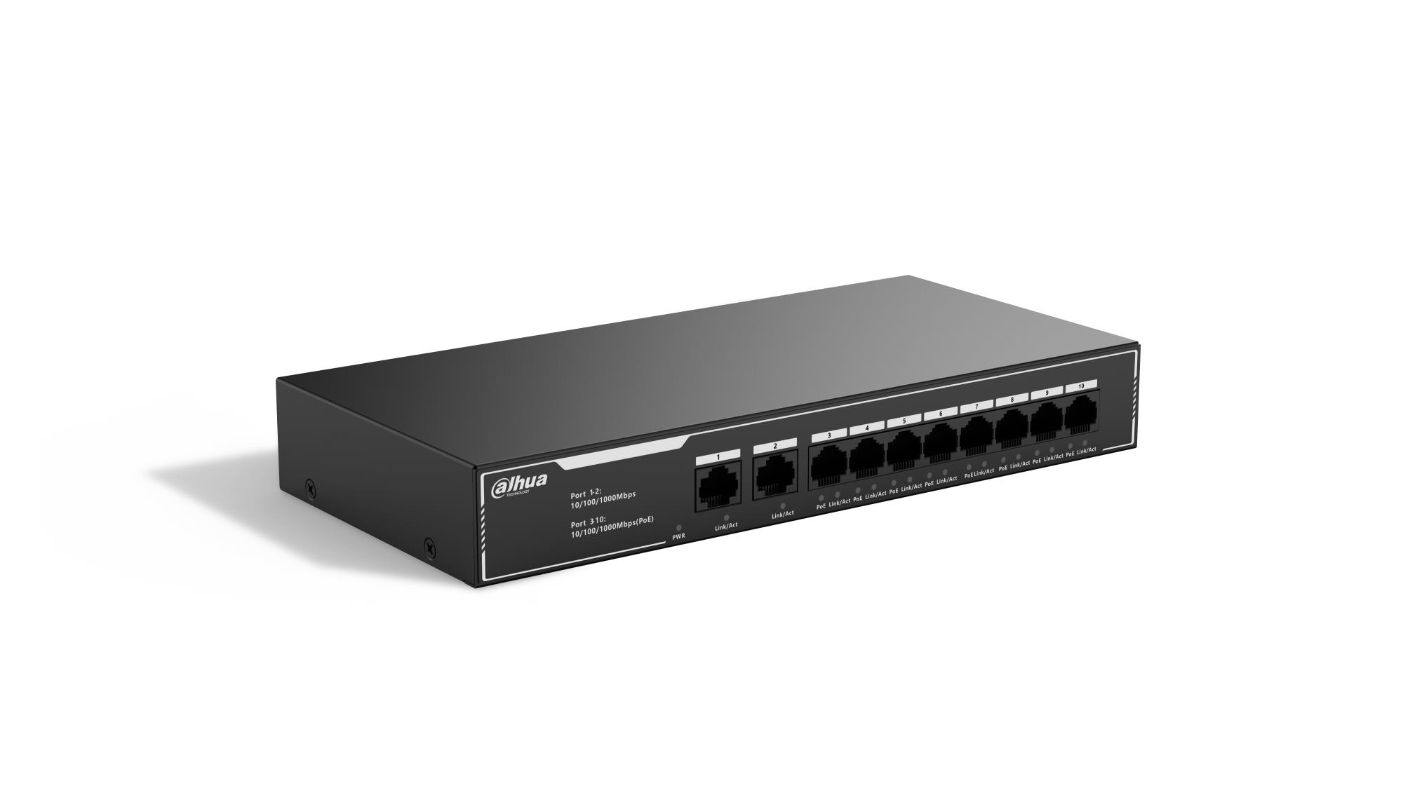 Komutators DAHUA SG1010LP 10 porti Gigabit PoE